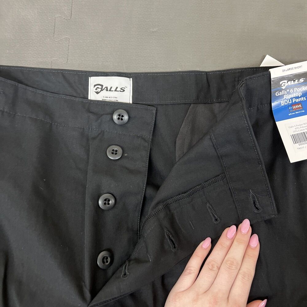 NWT MENS 2X-LARGE GALLS 6 POCKET POLY COTTON RIPSTOP BDU PANTS TR077 BLK Charity - Picture 5 of 11